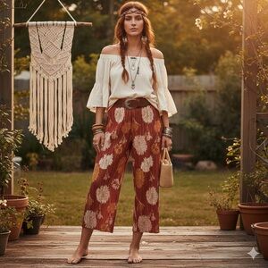 Urban Outfitters Floral Wide Leg Pants